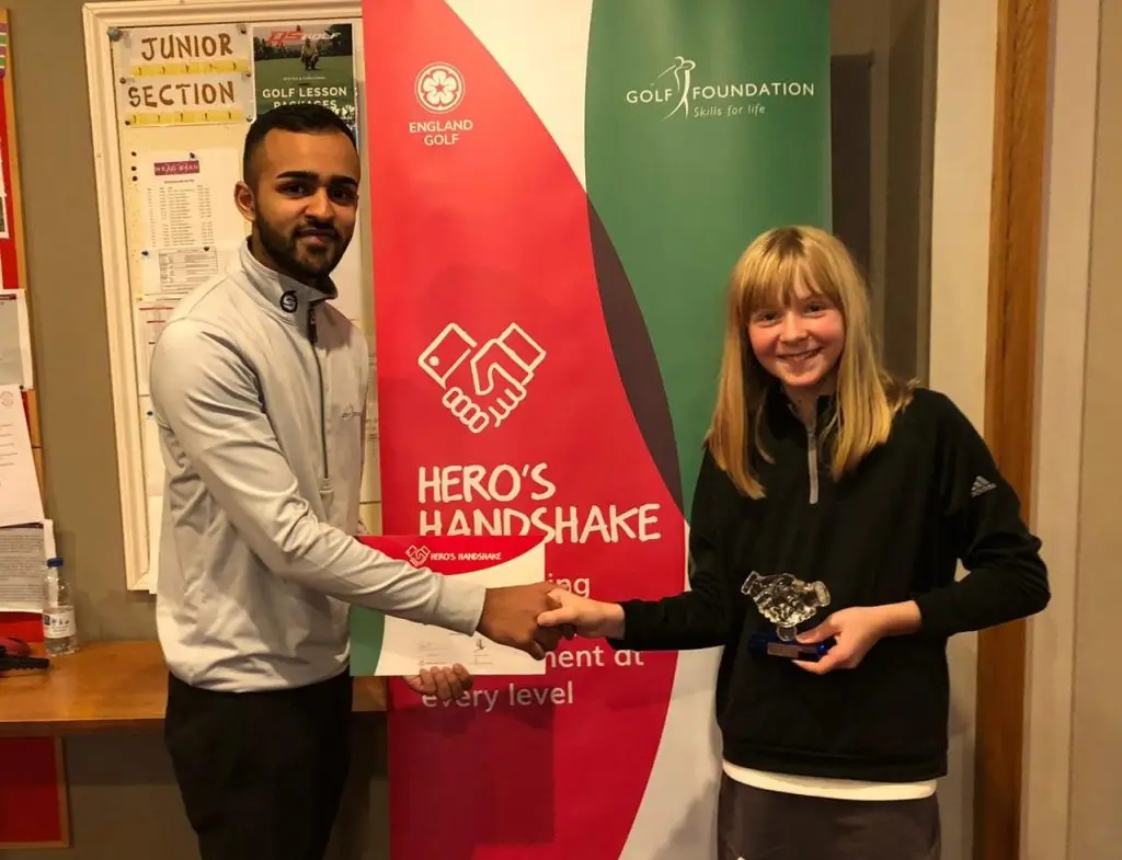 Hero Handshake winner Ellie Webster from Wrag Barn Golf Club