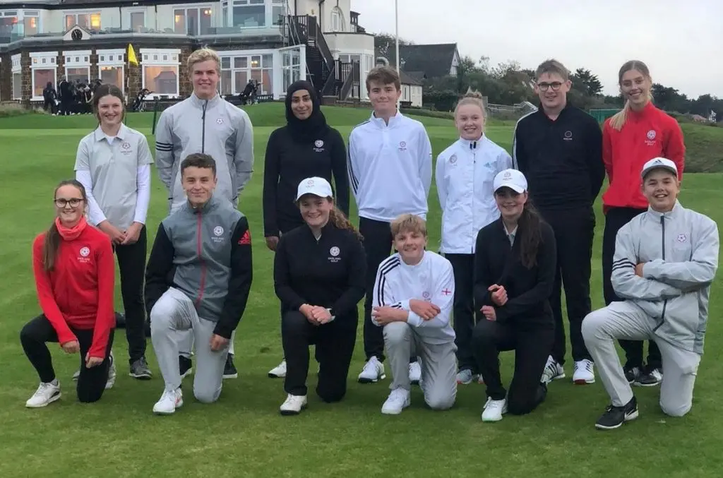 England’s U16 team at Hunstanton Golf Club playing against Ireland