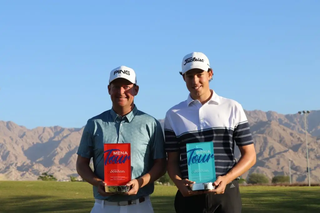 Josh Hill and M G Keyser 2019 Journey to Jordan MENA Order of Merit winners