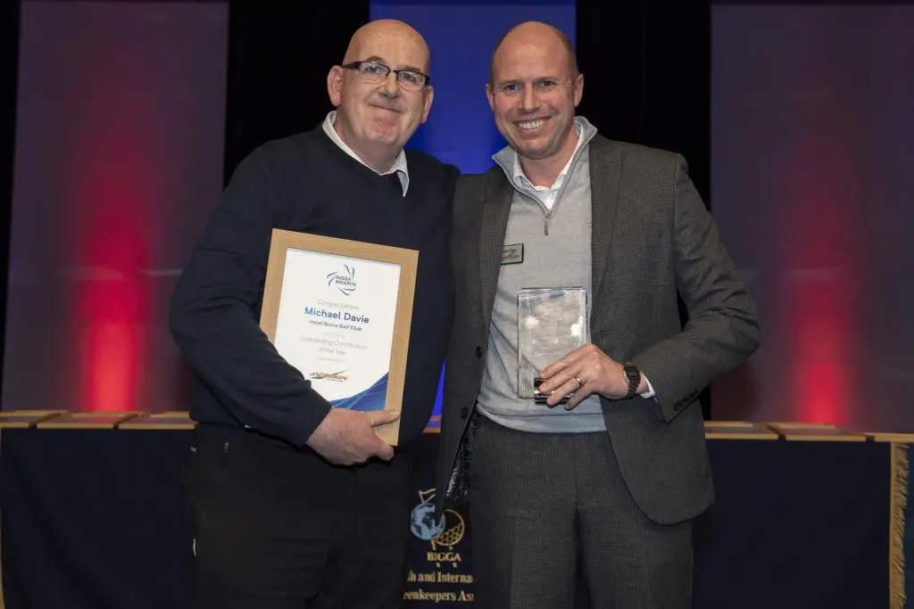 BIGGA 2020 Outstanding Contribution of the Year award Michael Davie from Hazel Grove Golf Club