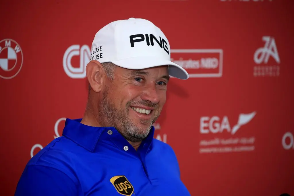 Lee Westwood before the 2020 Omega Dubai Desert Classic at the Emirates Golf Club